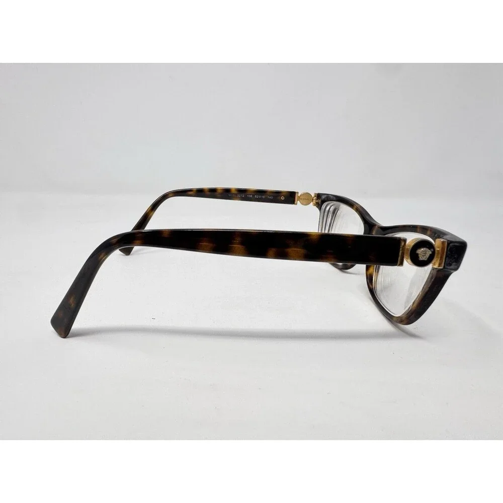 Versace 3272 108 Eyeglass Frames Only 52-16-140 Tortoise Made In Italy Authentic